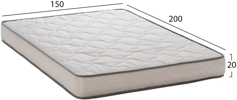 ΣΤΡΩΜΑ DREAMTOPIA ΣΕΙΡΑ RELIEF HM653.150 BONNELL SPRING 150x200x20Y εκ.