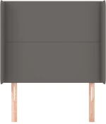 vidaXL Κεφαλάρι με Πτερύγια Γκρι 103x16x118/128 εκ.Συνθετικό Δέρμα