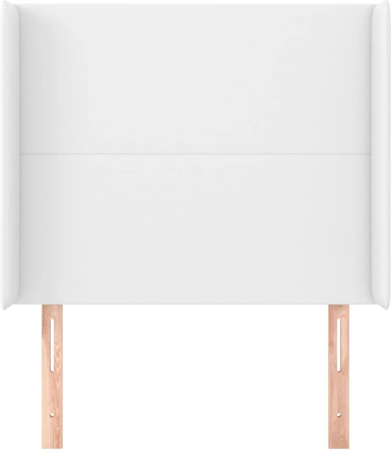 vidaXL Κεφαλάρι με Πτερύγια Λευκό 93x16x118/128 εκ. Συνθ. Δέρμα
