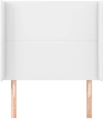 vidaXL Κεφαλάρι με Πτερύγια Λευκό 93x16x118/128 εκ. Συνθ. Δέρμα