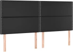 vidaXL Κεφαλάρι Κρεβατιού LED Μαύρο 200x5x118/128 εκ