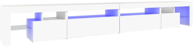 vidaXL Έπιπλο Τηλεόρασης με LED Λευκό 290 x 36,5 x 40 εκ.