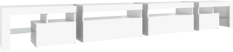 vidaXL Έπιπλο Τηλεόρασης με LED Λευκό 290 x 36,5 x 40 εκ.