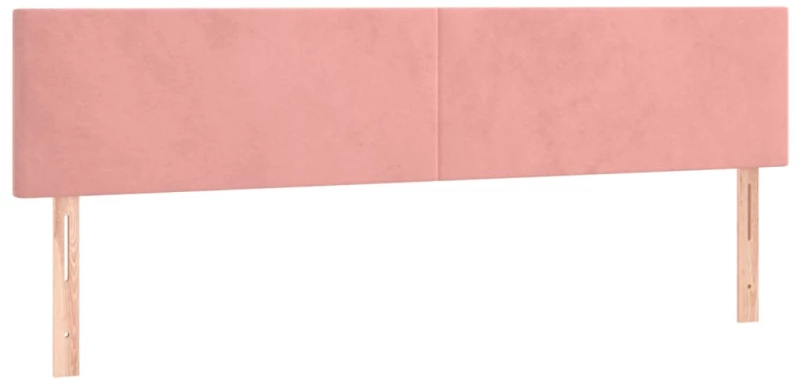 vidaXL Κρεβάτι Boxspring με Στρώμα Ροζ 160x200 εκ. Βελούδινο