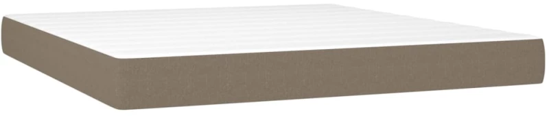 vidaXL Κρεβάτι Boxspring με Στρώμα Taupe 180x200 εκ. Υφασμάτινο