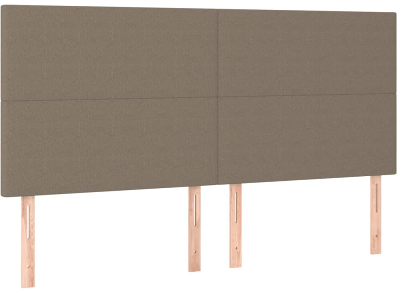 vidaXL Κρεβάτι Boxspring με Στρώμα Taupe 180x200 εκ. Υφασμάτινο