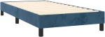 vidaXL Κρεβάτι Boxspring με Στρώμα Σκούρο Μπλε 100x200 εκ. Βελούδινο