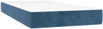 vidaXL Κρεβάτι Boxspring με Στρώμα Σκούρο Μπλε 100x200 εκ. Βελούδινο