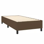 vidaXL Κρεβάτι Boxspring με Στρώμα Σκούρο Καφέ 100x200 εκ. Υφασμάτινο