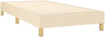 vidaXL Κρεβάτι Boxspring με Στρώμα Κρεμ 90x190 εκ.Υφασμάτινο