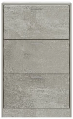 vidaXL Παπουτσοθήκη Γκρι Σκυροδέματος 63x24x103 εκ. Επεξεργασμένο Ξύλο