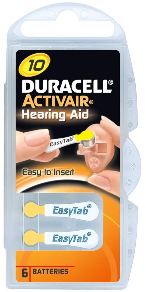 Duracell Activair Βαρηκοΐας DA10 (6τμχ)