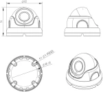 LONGSE υβριδική κάμερα LIRDBAHTC200F, 2.8mm, 2MP, αδιάβροχη IP67, IR 20m