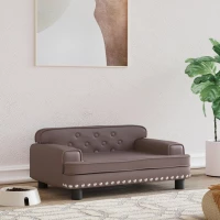 vidaXL Κρεβάτι Σκύλου Καφέ 70 x 45 x 30 εκ. από Συνθετικό Δέρμα