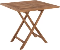 ΤΡΑΠΕΖΙ ΤΕΤΡΑΓΩΝΟ KENDALL ΠΤΥΣΣΟΜΕΝΟ HM9544 TEAK ΣΕ ΦΥΣΙΚΟ ΧΡΩΜΑ 80x80x75Yεκ.