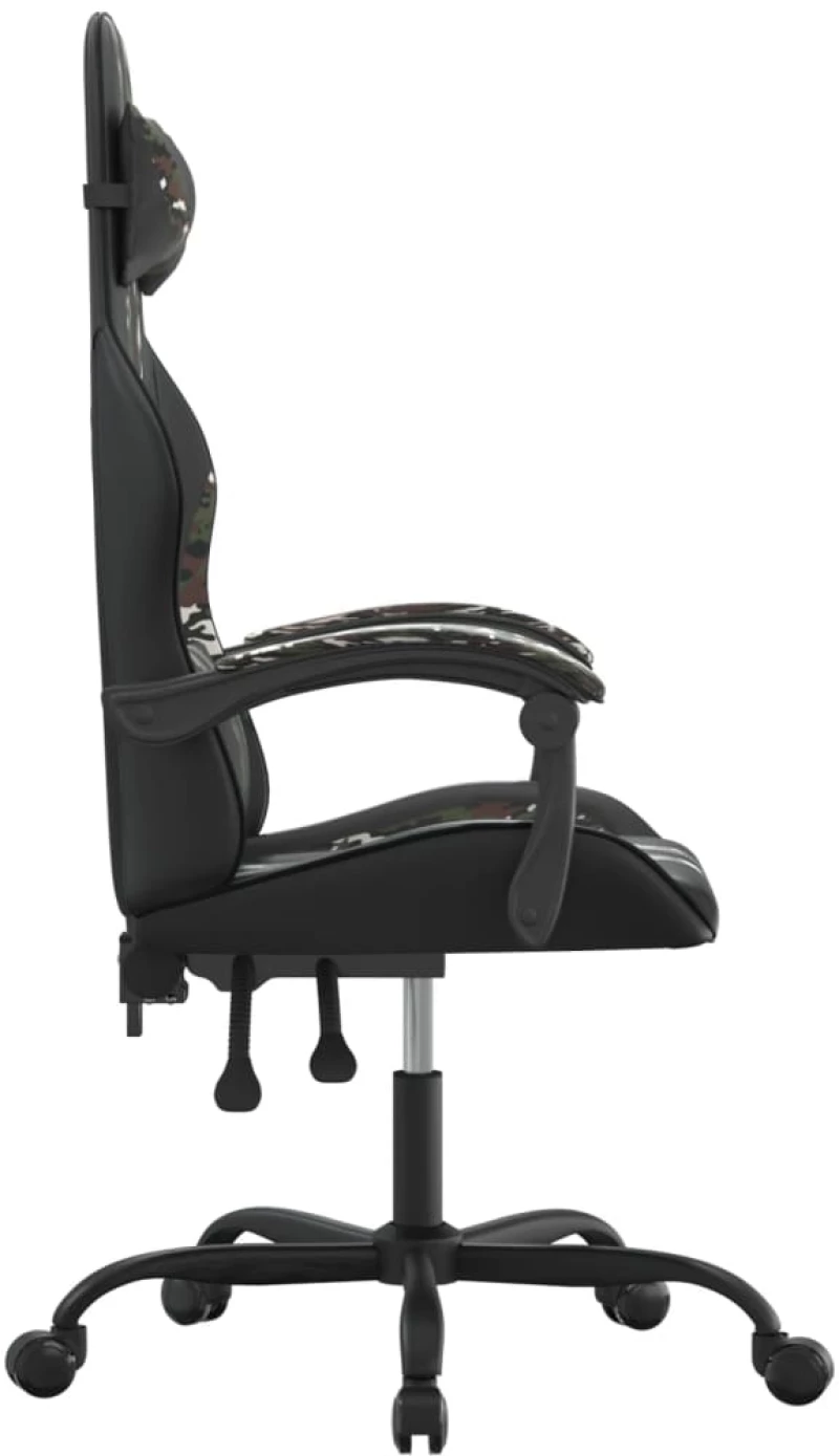 vidaXL Καρέκλα Gaming Περιστρεφόμενη Μαύρη/Παραλλαγή Συνθετικό Δέρμα
