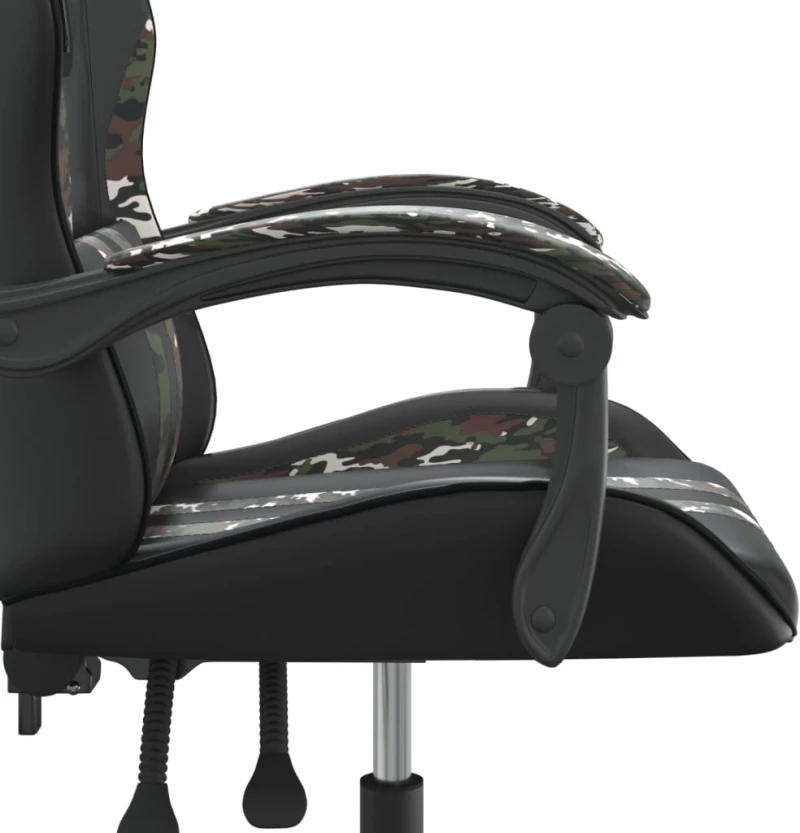 vidaXL Καρέκλα Gaming Περιστρεφόμενη Μαύρη/Παραλλαγή Συνθετικό Δέρμα