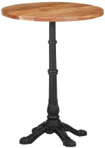 vidaXL Τραπέζι Bistro Ø60 x 76 εκ. Μασίφ Ξύλο Ακακίας
