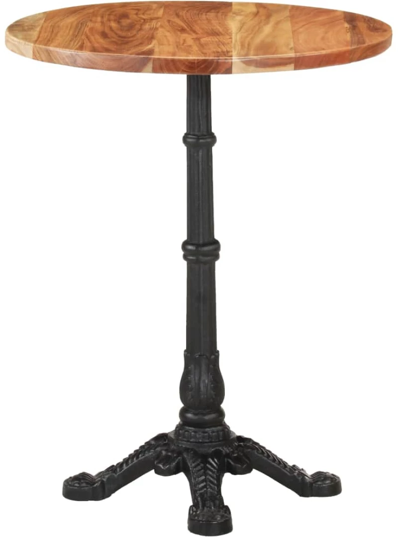 vidaXL Τραπέζι Bistro Ø60 x 76 εκ. Μασίφ Ξύλο Ακακίας