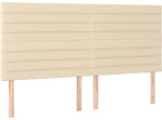 vidaXL Κρεβάτι Boxspring με Στρώμα Κρεμ 160x200 εκ. Υφασμάτινο