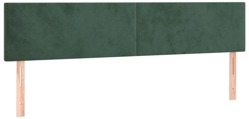 vidaXL Κρεβάτι Boxspring με Στρώμα Σκούρο Πράσινο 180x200εκ. Βελούδινο