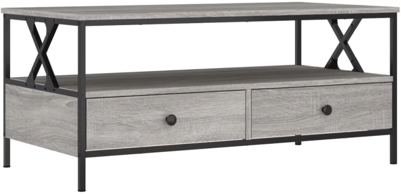 vidaXL Τραπεζάκι Σαλονιού Γκρι Sonoma 100 x 51 x 45 εκ. Επεξεργ. Ξύλο