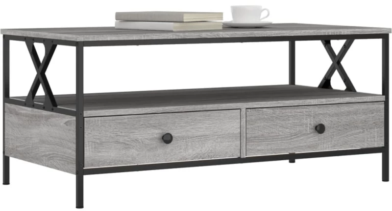 vidaXL Τραπεζάκι Σαλονιού Γκρι Sonoma 100 x 51 x 45 εκ. Επεξεργ. Ξύλο