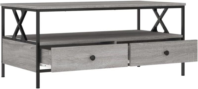 vidaXL Τραπεζάκι Σαλονιού Γκρι Sonoma 100 x 51 x 45 εκ. Επεξεργ. Ξύλο