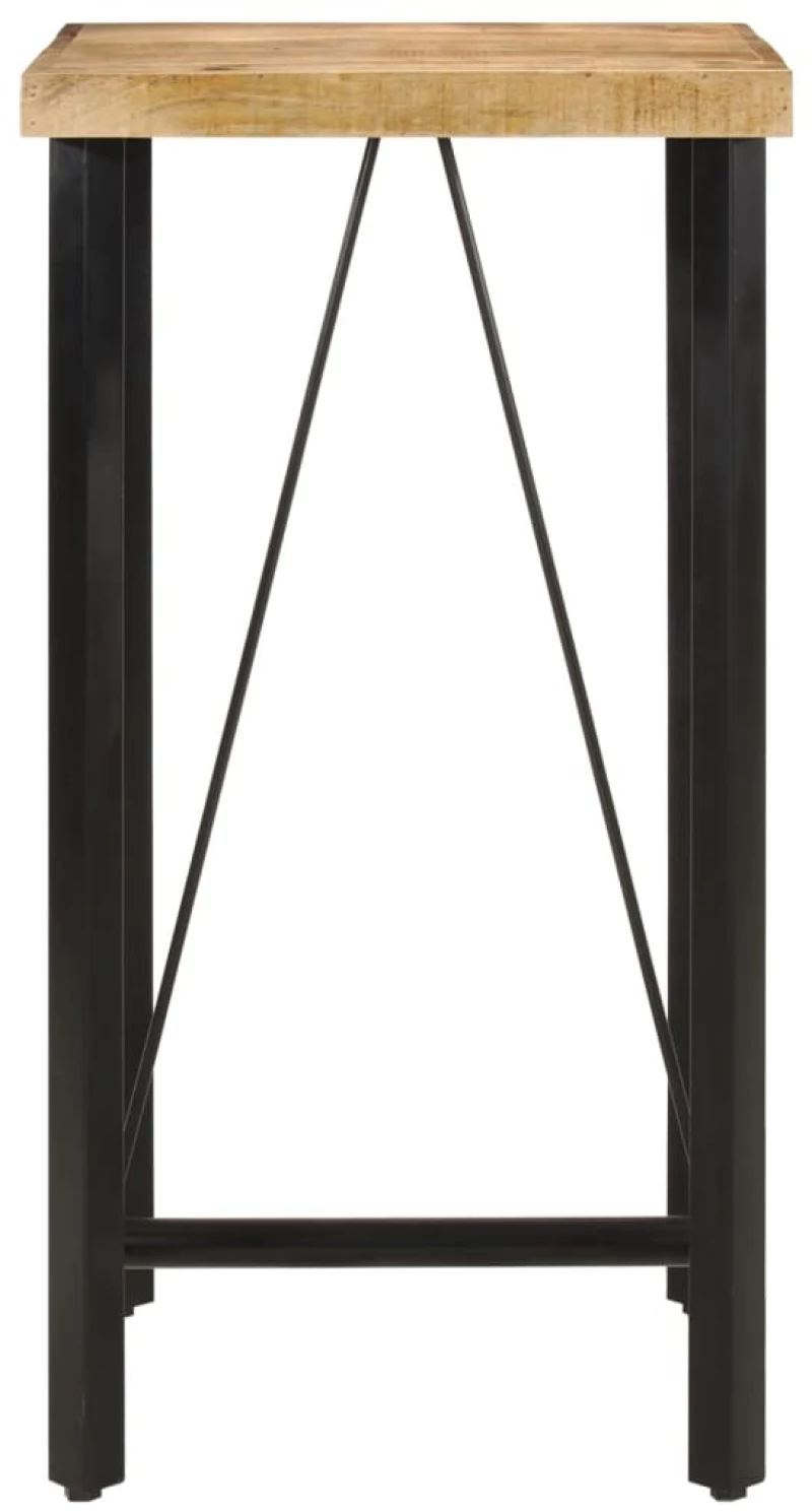 vidaXL Τραπέζι Μπαρ 55x55x107 εκ. από Μασίφ Ξύλο Μάνγκο & Σίδηρο