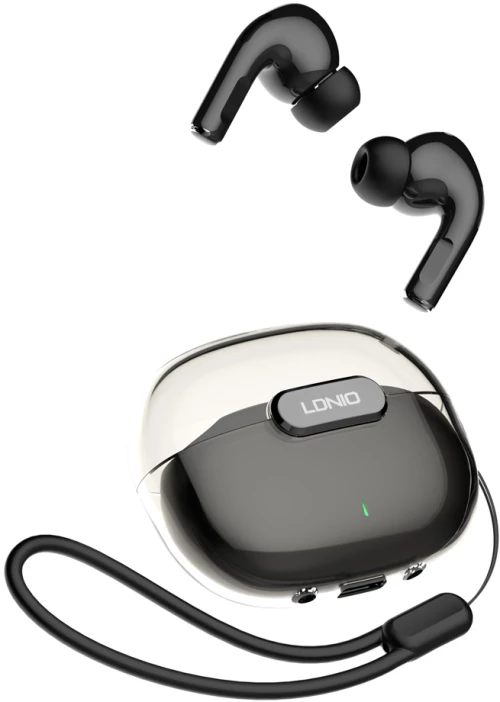 LDNIO earphones με θήκη φόρτισης T02, True Wireless, HiFi, Φ13mm, μαύρα