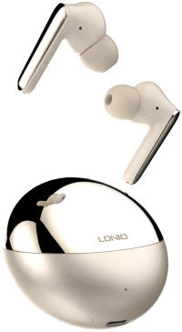 LDNIO earphones με θήκη φόρτισης T01, True Wireless, HiFi, Φ10mm, χρυσά