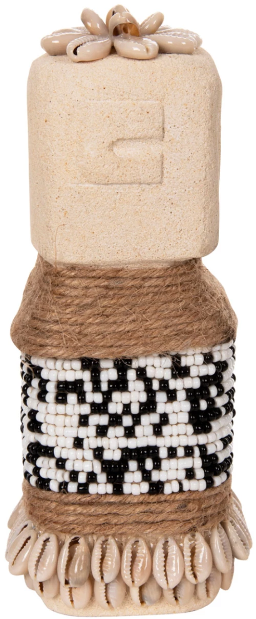 ΕΠΙΤΡΑΠΕΖΙΟ ΑΓΑΛΜΑΤΙΔΙΟ SUMBA HM4309 ΛΕΥΚΟ PARAS STONE-ΧΑΝΤΡΕΣ-SEAGRASS ΣΧΟΙΝΙ 7x7x17Υεκ.