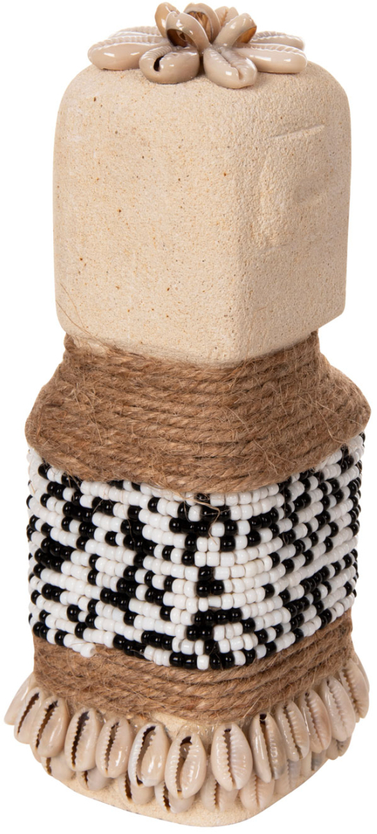 ΕΠΙΤΡΑΠΕΖΙΟ ΑΓΑΛΜΑΤΙΔΙΟ SUMBA HM4309 ΛΕΥΚΟ PARAS STONE-ΧΑΝΤΡΕΣ-SEAGRASS ΣΧΟΙΝΙ 7x7x17Υεκ.