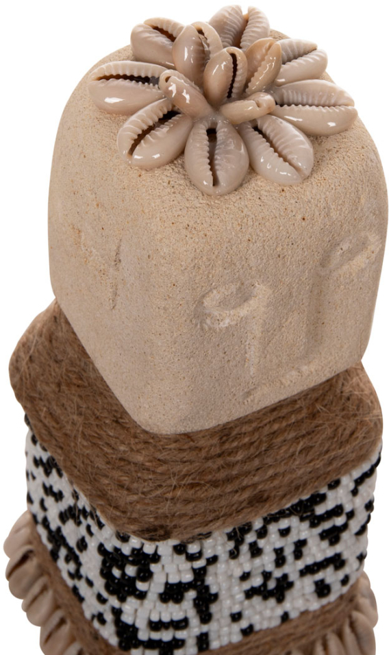 ΕΠΙΤΡΑΠΕΖΙΟ ΑΓΑΛΜΑΤΙΔΙΟ SUMBA HM4309 ΛΕΥΚΟ PARAS STONE-ΧΑΝΤΡΕΣ-SEAGRASS ΣΧΟΙΝΙ 7x7x17Υεκ.