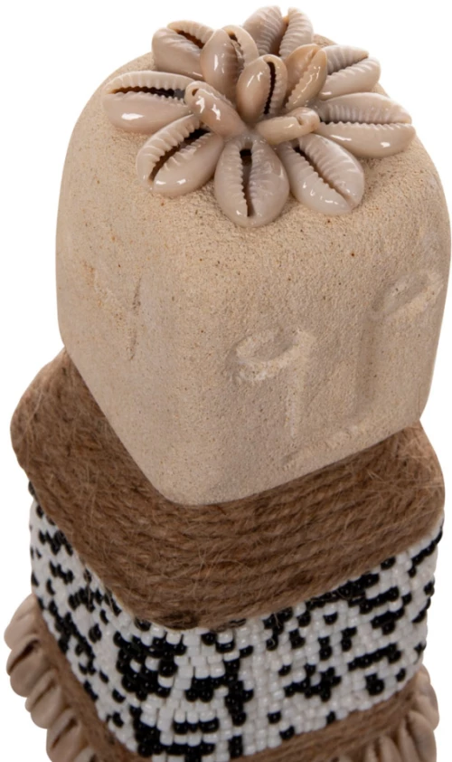 ΕΠΙΤΡΑΠΕΖΙΟ ΑΓΑΛΜΑΤΙΔΙΟ SUMBA HM4309 ΛΕΥΚΟ PARAS STONE-ΧΑΝΤΡΕΣ-SEAGRASS ΣΧΟΙΝΙ 7x7x17Υεκ.