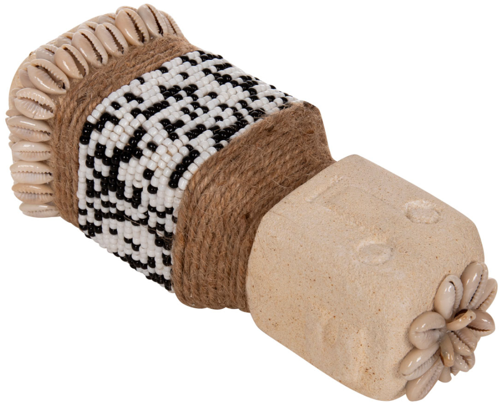 ΕΠΙΤΡΑΠΕΖΙΟ ΑΓΑΛΜΑΤΙΔΙΟ SUMBA HM4309 ΛΕΥΚΟ PARAS STONE-ΧΑΝΤΡΕΣ-SEAGRASS ΣΧΟΙΝΙ 7x7x17Υεκ.