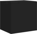 vidaXL Έπιπλο Τοίχου Τηλεόρασης με LED Μαύρο 40,5x35x40 εκ.