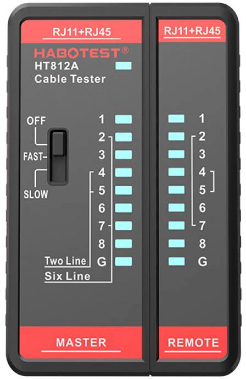 Network cable tester Habotest HT812A  RJ45/RJ14/RJ12/RJ9