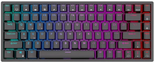 Wireless mechanical keyboard Royal Kludge RK84 RGB, Red switch (black)
