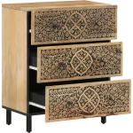 vidaXL Βοηθητικά Ντουλάπια 2 Τεμ. 60x33x75 εκ. από Μασίφ Ξύλο Μάνγκο