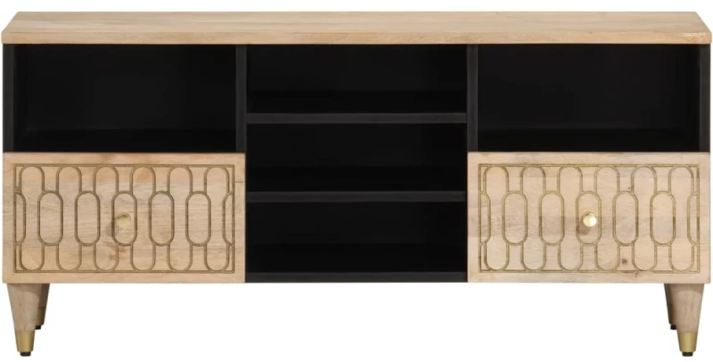 vidaXL Έπιπλο Τηλεόρασης 100 x 33 x 46 εκ. από Μασίφ Ξύλο Μάνγκο