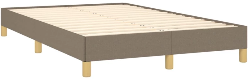 vidaXL Κρεβάτι Boxspring με Στρώμα Taupe 120x190 εκ. Υφασμάτινο