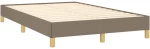vidaXL Κρεβάτι Boxspring με Στρώμα Taupe 120x190 εκ. Υφασμάτινο