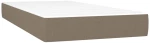 vidaXL Κρεβάτι Boxspring με Στρώμα Taupe 120x190 εκ. Υφασμάτινο
