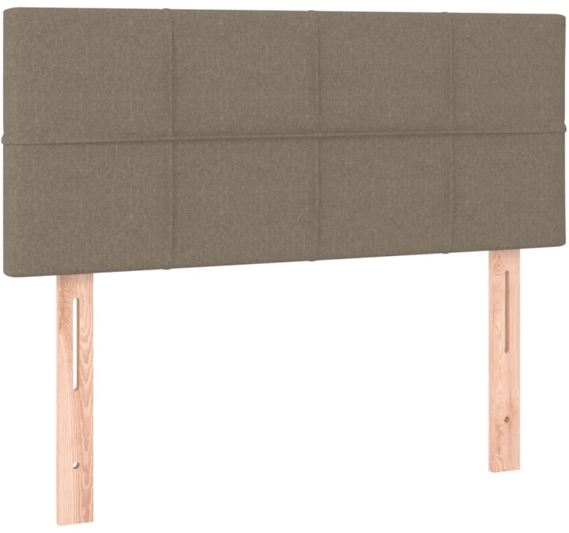 vidaXL Κρεβάτι Boxspring με Στρώμα Taupe 120x190 εκ. Υφασμάτινο
