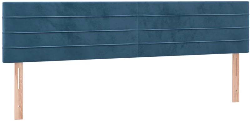 vidaXL Κρεβάτι Boxspring με Στρώμα Σκούρο Μπλε 120x190 εκ. Βελούδινο