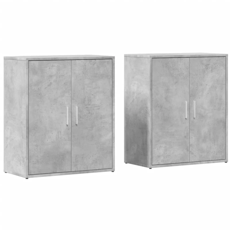 vidaXL Βοηθητικά Ντουλάπια 2 τεμ. Γκρι Σκυρ. 60x31x70εκ Επεξεργ. Ξύλο