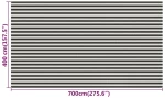 vidaXL Χαλί Σκηνής Ανθρακί / Λευκό 400x700 εκ. από HDPE
