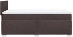 vidaXL Κρεβάτι Boxspring με Στρώμα Σκούρο Καφέ 90x200 εκ. Υφασμάτινο