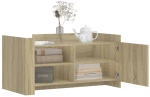 vidaXL Τραπεζάκι Σαλονιού Sonoma Δρυς 100x50x50 εκ. Επεξεργασμένο Ξύλο